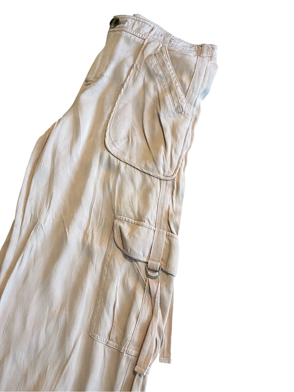 Anthropologie Beach Cargo Pants Orchid Pink Wide-Leg Size Size 8 - Picture 6 of 8